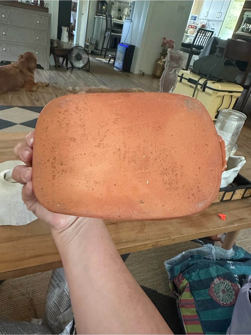 Cevalfer Terracotta handmade  Baker Dish  Fish Motif portugal used